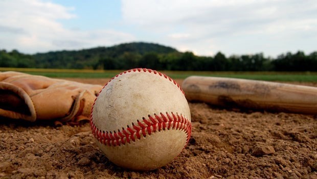 baseball on ground
